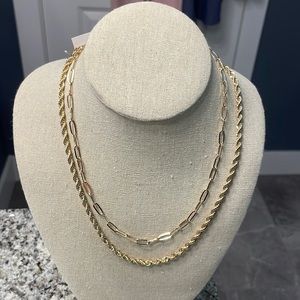 Layered gold necklace by Anna & Ava